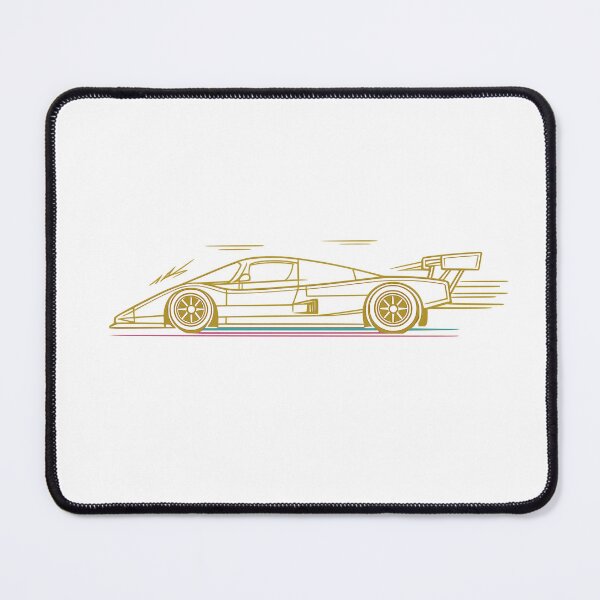 Item preview, Minimalist 80s Racecar Line Art designed and sold by KungPowUnicorn.