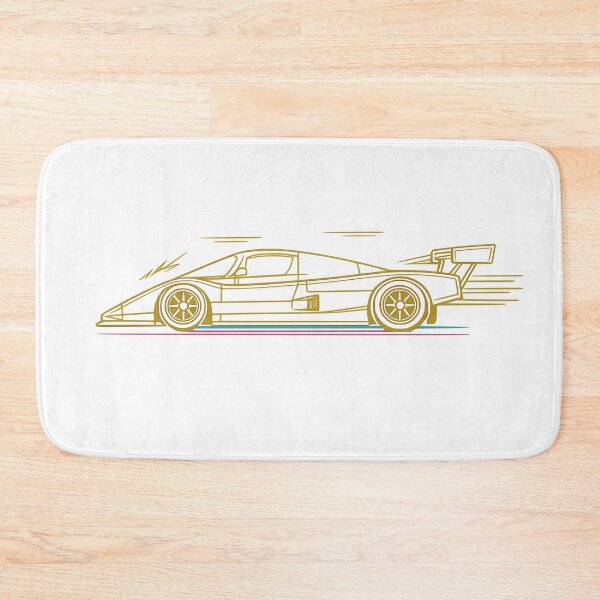 Item preview, Minimalist 80s Racecar Line Art designed and sold by KungPowUnicorn.