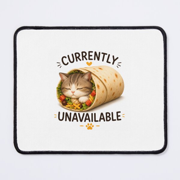 Item preview, Currently Unavailable – Sleepy Burrito Cat designed and sold by QuirkNest Studio .