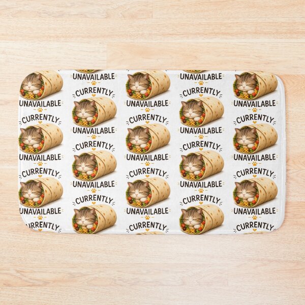 Item preview, Currently Unavailable – Sleepy Burrito Cat designed and sold by QuirkNest Studio .