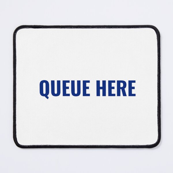 Item preview, QUEUE HERE Shirt – British Humor Tee | Uncle Jichuan designed and sold by Uncle-Jichuan.
