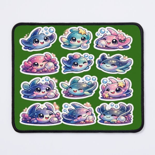 Item preview, Premium Kawaii Manta Ray Sticker Sheet designed and sold by KrishAuraa.