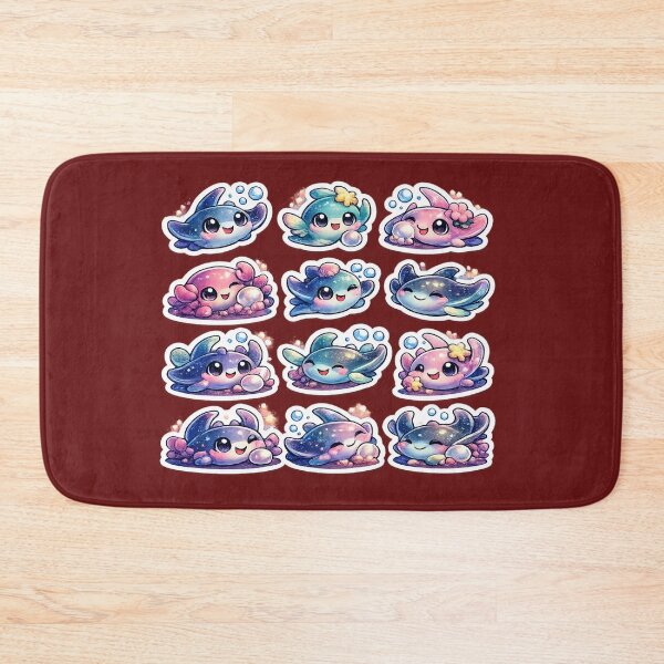 Item preview, Premium Kawaii Manta Ray Sticker Sheet designed and sold by KrishAuraa.