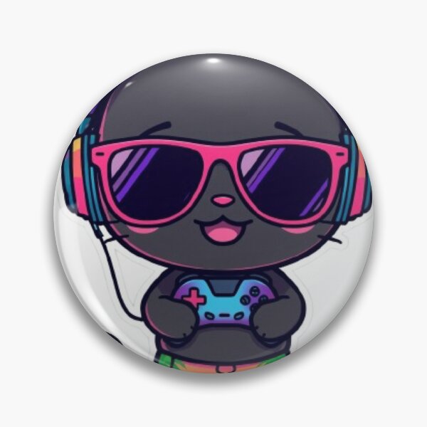 Item preview, Cute Summer Gamer Cat with RGB Headphones | Kawaii Gaming Kitten Sticker designed and sold by Stylestickers55.