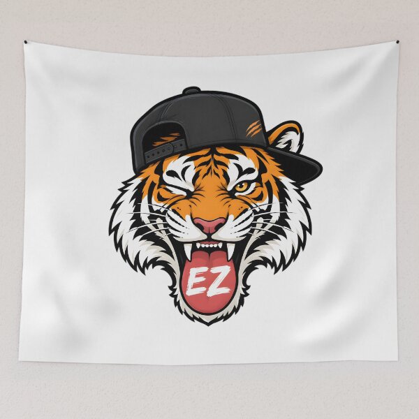 Item preview, EZ Tiger Gaming Mascot Logo designed and sold by Drofted.