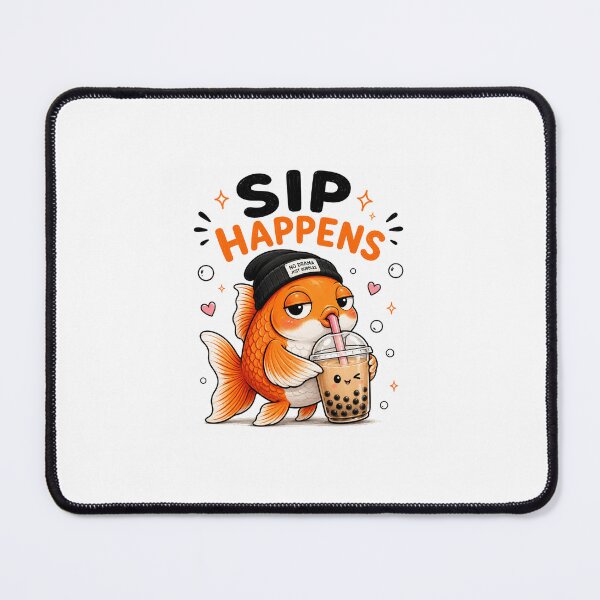 Item preview, Happens – Bubble Tea Fish designed and sold by QuirkNest Studio .