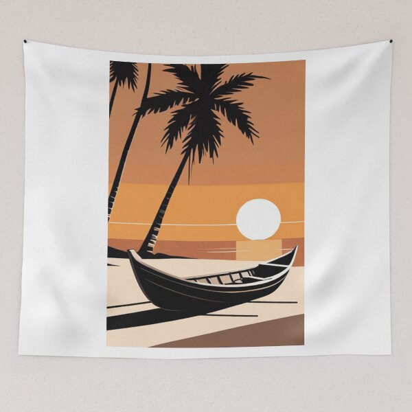 Item preview, Art - Afro-Bohemian Landscape, Tropical Sunset Ambiance designed and sold by Reverso-Design.