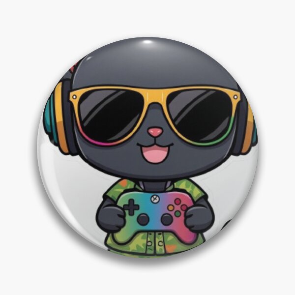 Item preview, Cute Summer Gamer Cat with RGB Headphones | Kawaii Gaming Kitten Sticker designed and sold by Stylestickers55.