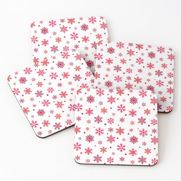 Item preview, Light seamless winter pattern with red snowflakes and dots designed and sold by ingapv.
