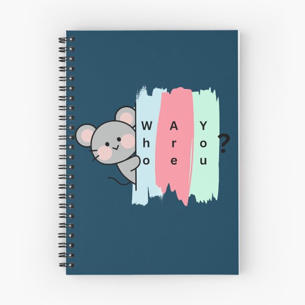 Item preview, "Who Are You?" Cute Peeking Mouse Pastel Paint Stroke Graphic designed and sold by SeJaa.