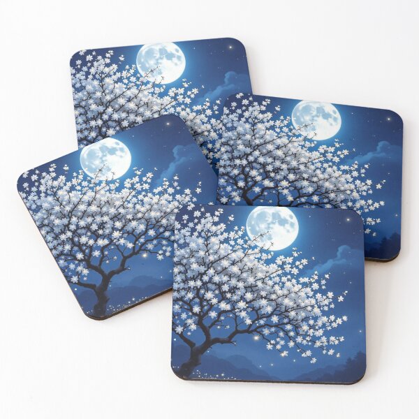 Item preview, Blossoming Tree under Full Moon designed and sold by NeyhineAngelionShop.