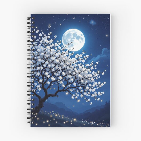 Item preview, Blossoming Tree under Full Moon designed and sold by NeyhineAngelionShop.