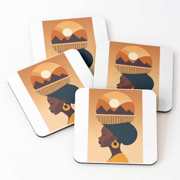 Artikelvorschau, Art - Black Woman with Basket, Contemporary Afro-Bohemian Aesthetic entworfen und verkauft von Reverso-Design.