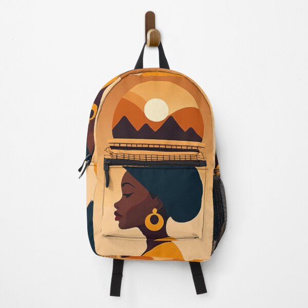 Item preview, Art - Black Woman with Basket, Contemporary Afro-Bohemian Aesthetic designed and sold by Reverso-Design.