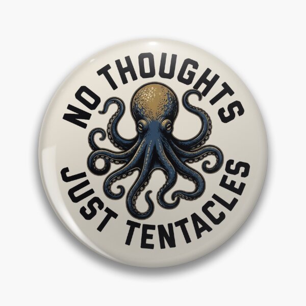 Item preview, No Thoughts Just Tentacles T-Shirt & Sticker – Funny Silly Octopus Meme for Ocean and Sea Life Lovers designed and sold by ZyxDes.