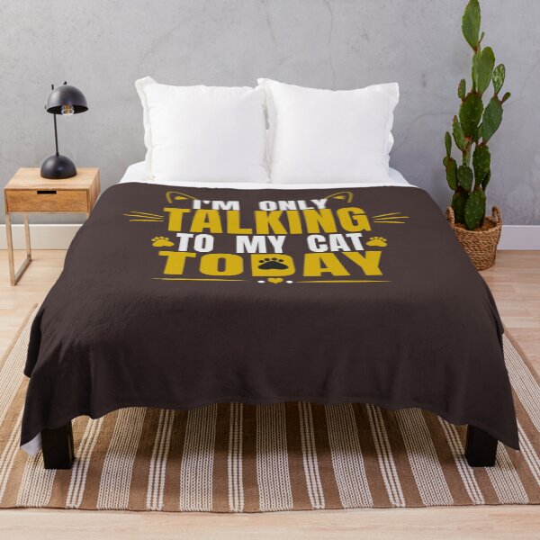 Item preview, I'm Only Talking to My Cat Today Funny Cat Lover Gift designed and sold by HeartAndArtShop.