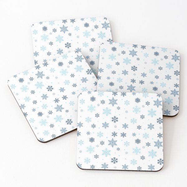 Item preview, Soft winter pattern with blue snowflakes on light  designed and sold by ingapv.