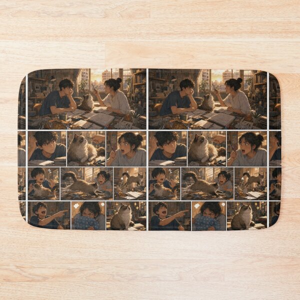 Item preview, Student Life Cozy Reading Room Comic Print designed and sold by Grafititee.
