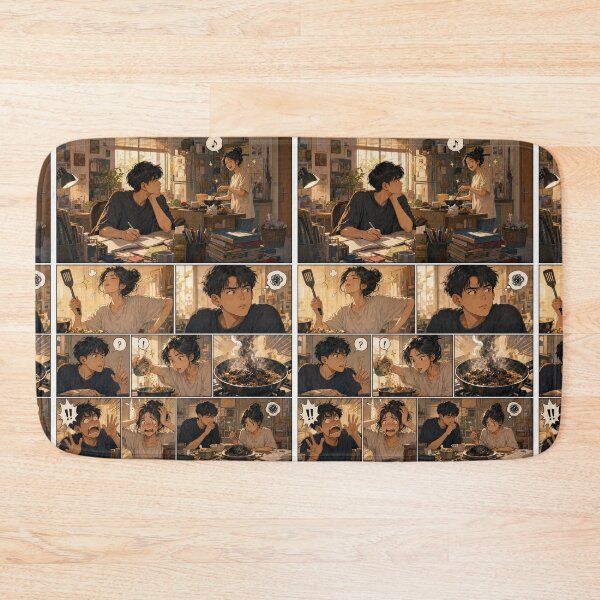 Item preview, Student Life Cozy Reading Room Comic Print designed and sold by Grafititee.
