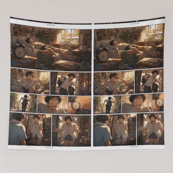 Item preview, Student Life Cozy Reading Room Comic Print designed and sold by Grafititee.