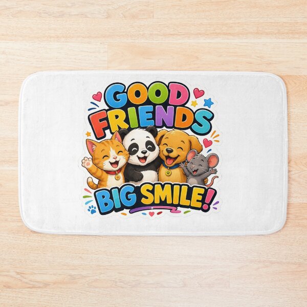 Item preview, Good Friends, Big Smile! – Cute Cat, Panda, Dog & Mouse Friendship designed and sold by MR4me.