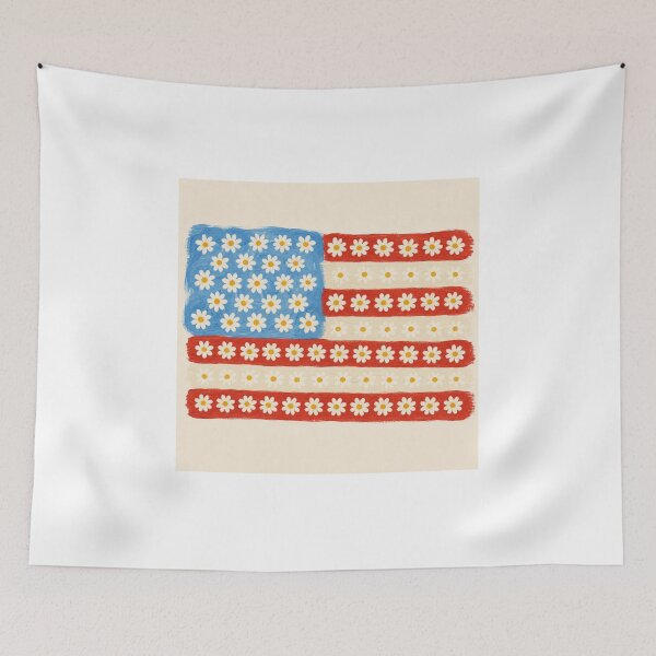 Item preview, Whimsical Floral U S Flag designed and sold by Love Joy.