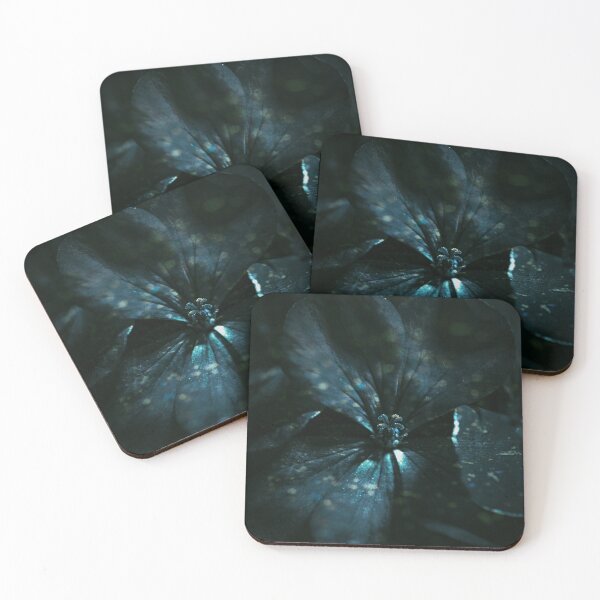 Item preview, Dark Blue Flower in the Shadows | Gothic Botanical Wall Art designed and sold by WitchyBotanicaArt.
