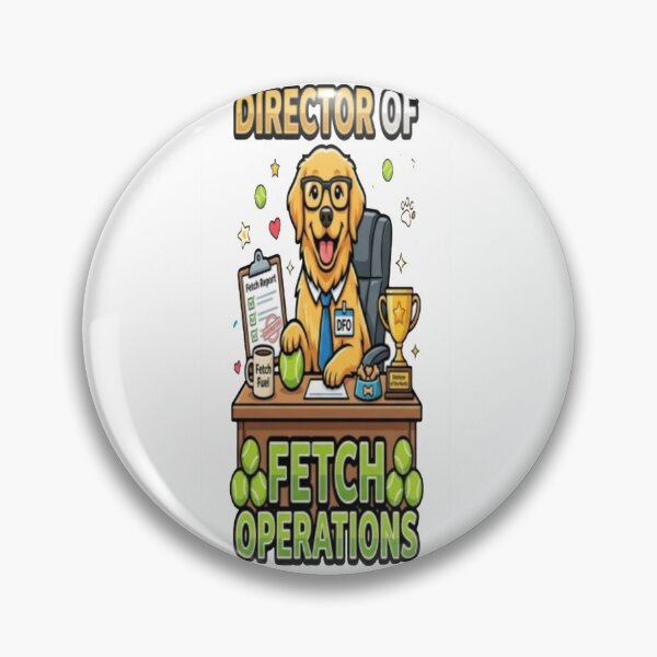 Item preview, Director Of Fetch Operations Funny Golden Retriever Office Dog Lover Gift designed and sold by ClaussShop.