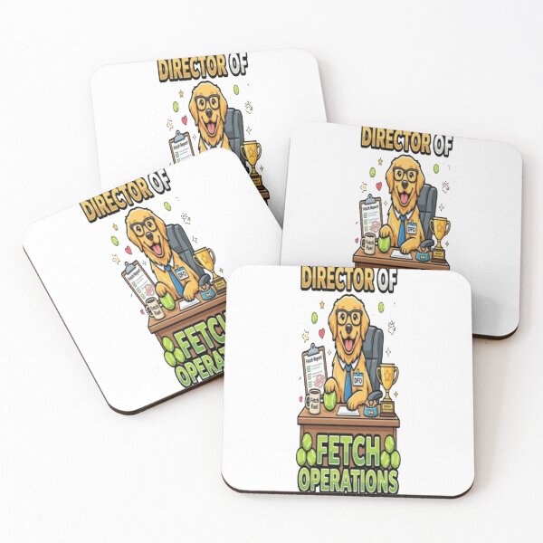Item preview, Director Of Fetch Operations Funny Golden Retriever Office Dog Lover Gift designed and sold by ClaussShop.