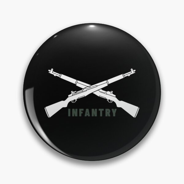Item preview, Infantry Crossed Rifles US Army Branch Insignia Minimal Military Patch Tee Sticker designed and sold by theminimalzone.