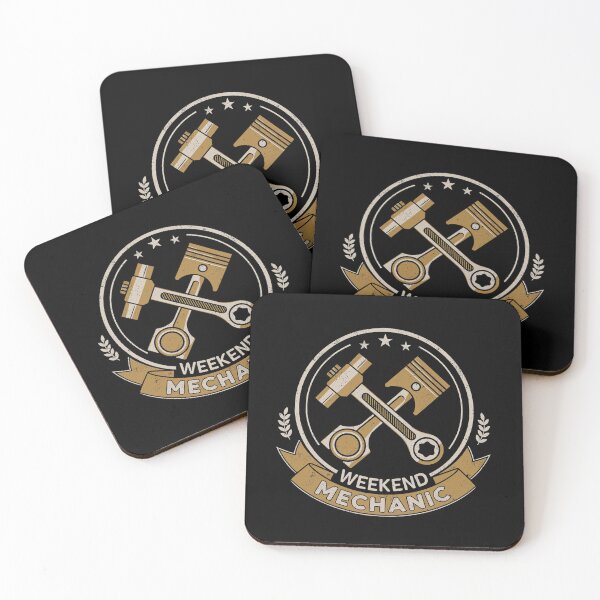 Item preview, Weekend Mechanic Retro Piston Ratchet Emblem Art designed and sold by AvalonMoss.