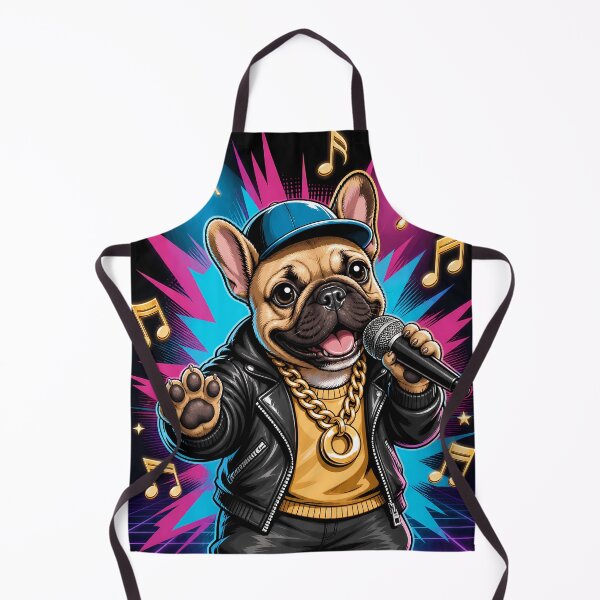 Item preview, French Bulldog Rapper Hip Hop Music Art designed and sold by LuisWorks.