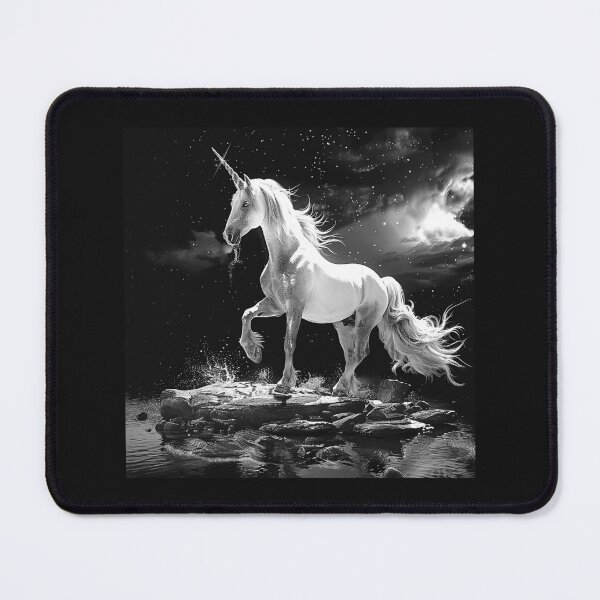 Item preview, Majestic White Unicorn Beneath a Starry Sky designed and sold by inkoutninja.