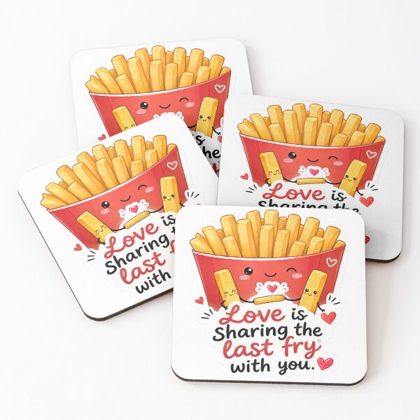 Aperçu de l'œuvre « L'amour, c'est partager la dernière frite avec toi. » ❤️ créée et vendue par Mohitt09.