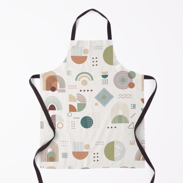 Item preview, Mid Century Modern Geometric Abstract Shapes in Earth Tone Palette designed and sold by WanwisaChuenlom.
