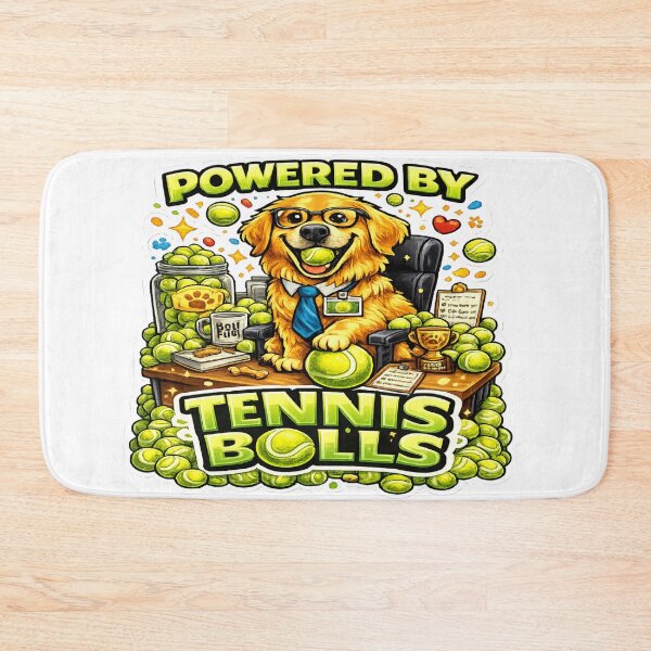 Item preview, Powered By Tennis Balls Funny Golden Retriever Dog Lover Gift designed and sold by ClaussShop.