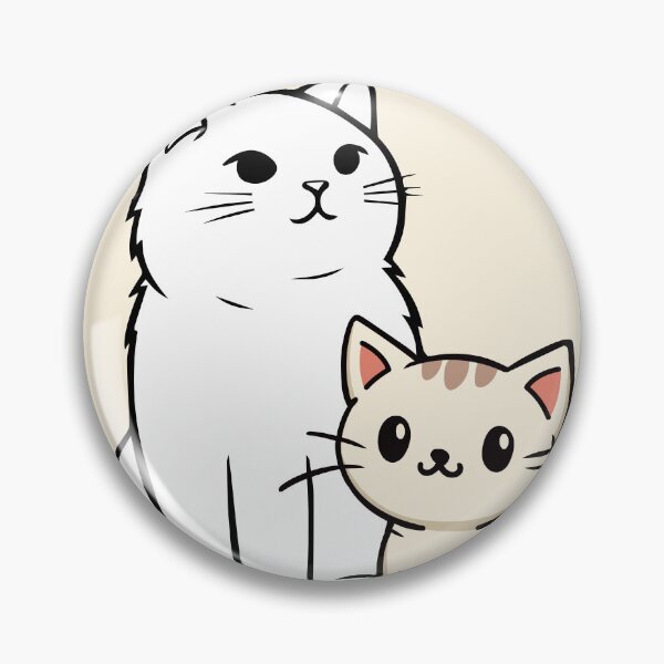 Item preview, Cute Mother Cat and Kitten Kawaii Cartoon Illustration designed and sold by ranivibes008.