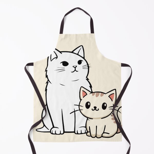 Item preview, Cute Mother Cat and Kitten Kawaii Cartoon Illustration designed and sold by ranivibes008.