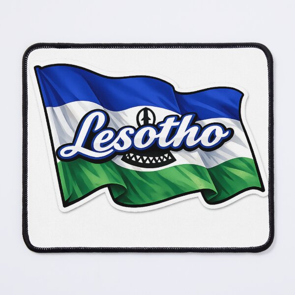 Item preview, Lesotho Waving Flag Shirt | Vintage Lesotho Flag Graphic Tee | African Pride Design designed and sold by GarnerSupplyCo.