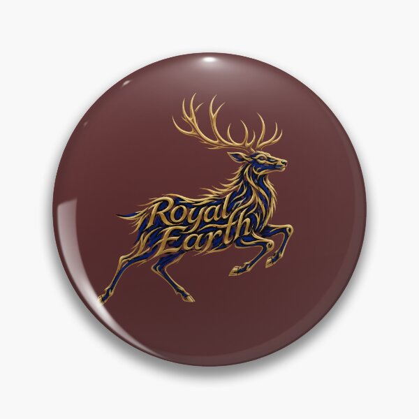 Item preview, Royal Earth Golden Deer Majestic Stag Emblem designed and sold by RoyalEarthstore.