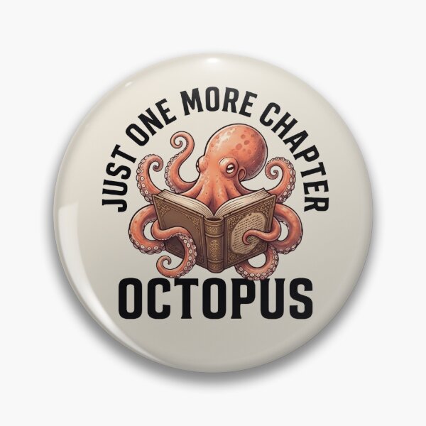 Item preview,  Just One More Chapter Octopus T-Shirt & Sticker – Cute Reading Octopus Book Lover Graphic Tee for Readers designed and sold by ZyxDes.