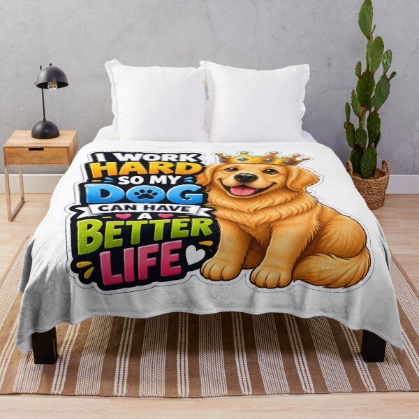 Item preview, I Work Hard So My Dog Can Have A Better Life Funny Dog Lover Gift | Cute Golden Retriever Design designed and sold by Bettybee00.