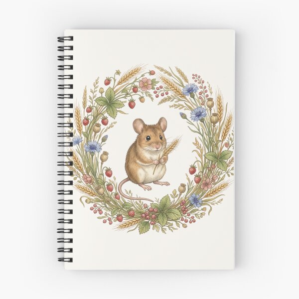 Item preview, Field Mouse Wheat Botanical Cottagecore Watercolor Print designed and sold by CalmCapy Co.