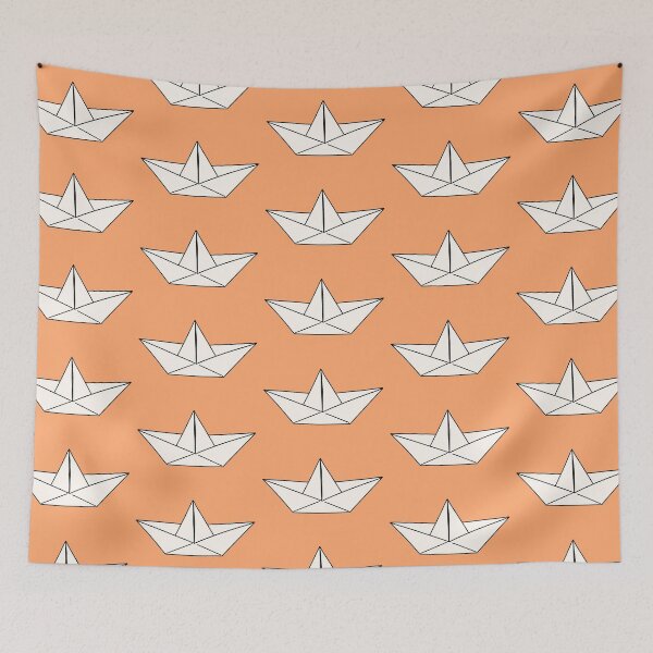 Item preview, Simple Minimalist Paper Boat Origami Illustration designed and sold by ubborn.