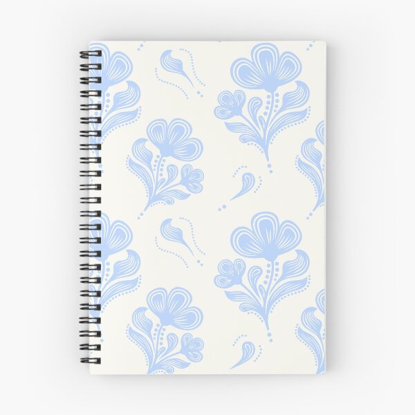 Item preview, Soft Blue Nordic Floral Seamless Background designed and sold by ingapv.