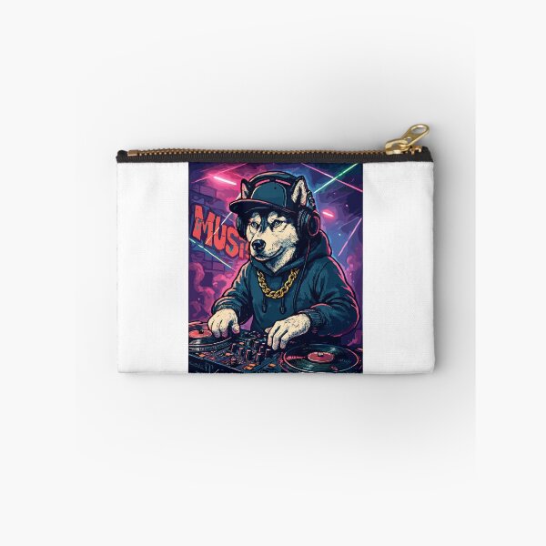 Item preview, DJ Husky: Club dog with hoodie & graffiti designed and sold by Pineapple-Tree.