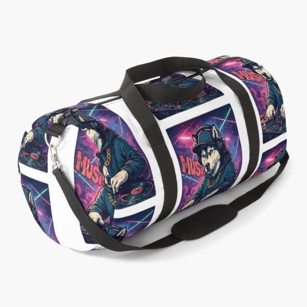 Item preview, DJ Husky: Club dog with hoodie & graffiti designed and sold by Pineapple-Tree.