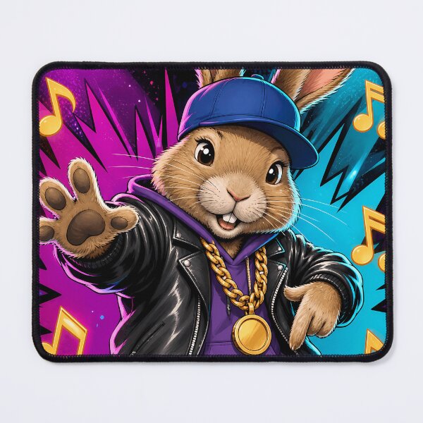 Item preview, Hip Hop Rabbit Rapper Neon Music Art designed and sold by LuisWorks.