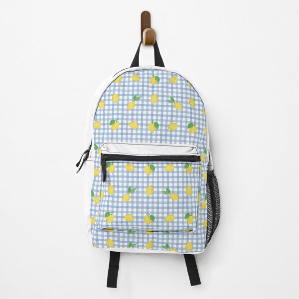 Item preview, Lemons & Gingham Print - Light Spanish Blue designed and sold by Daniel Bevis Design.