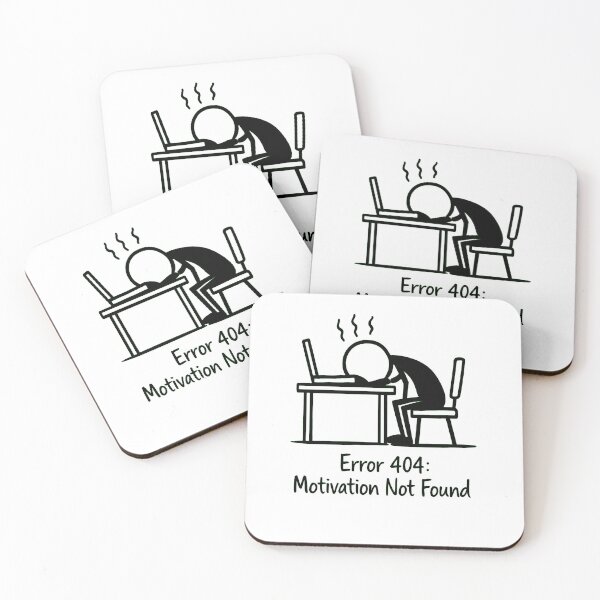 Item preview, Error 404 Motivation Not Found Funny Stickman Meme designed and sold by Stick It Wear It.